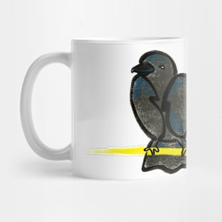 a CROW SITTING ON GOLD SEAT,animals collection Mug